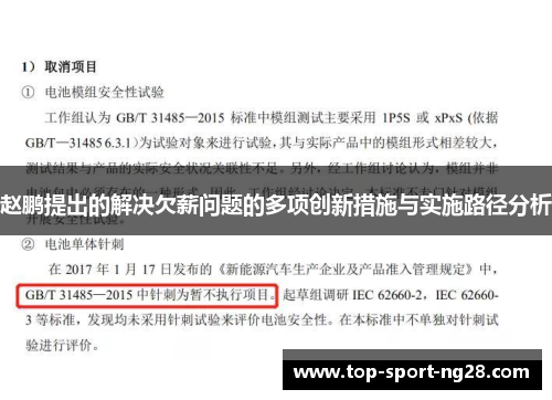 赵鹏提出的解决欠薪问题的多项创新措施与实施路径分析